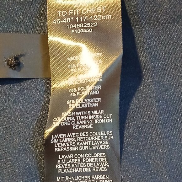 Asos Design Men's Navy Satin Like Shirt  XL NWOT - Picture 8 of 8